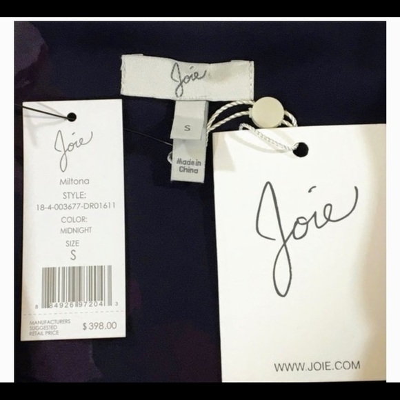 JOIE Miltona Purple Floral Print Satin Wrap Dress - Picture 6 of 8